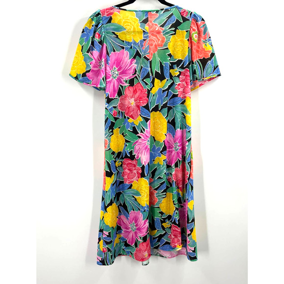 Lorraine Vintage All Over Floral Midi Night Gown Boho Tropical Boho Women Large - Picture 2 of 7